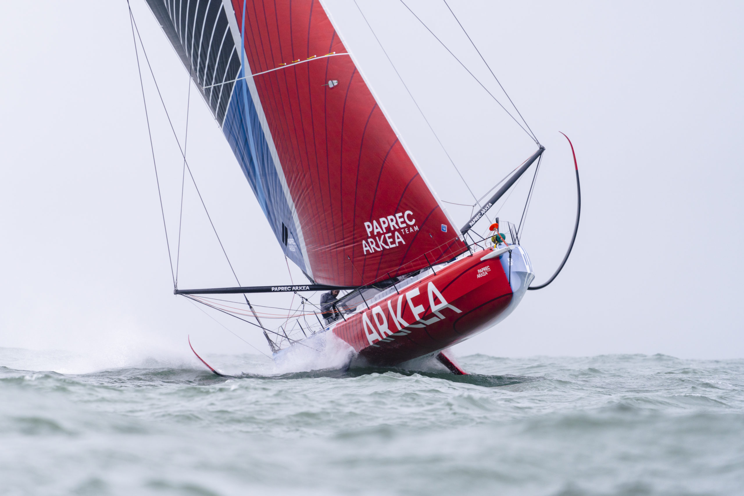 L'Imoca, bateau de la team Paprec Arkéa